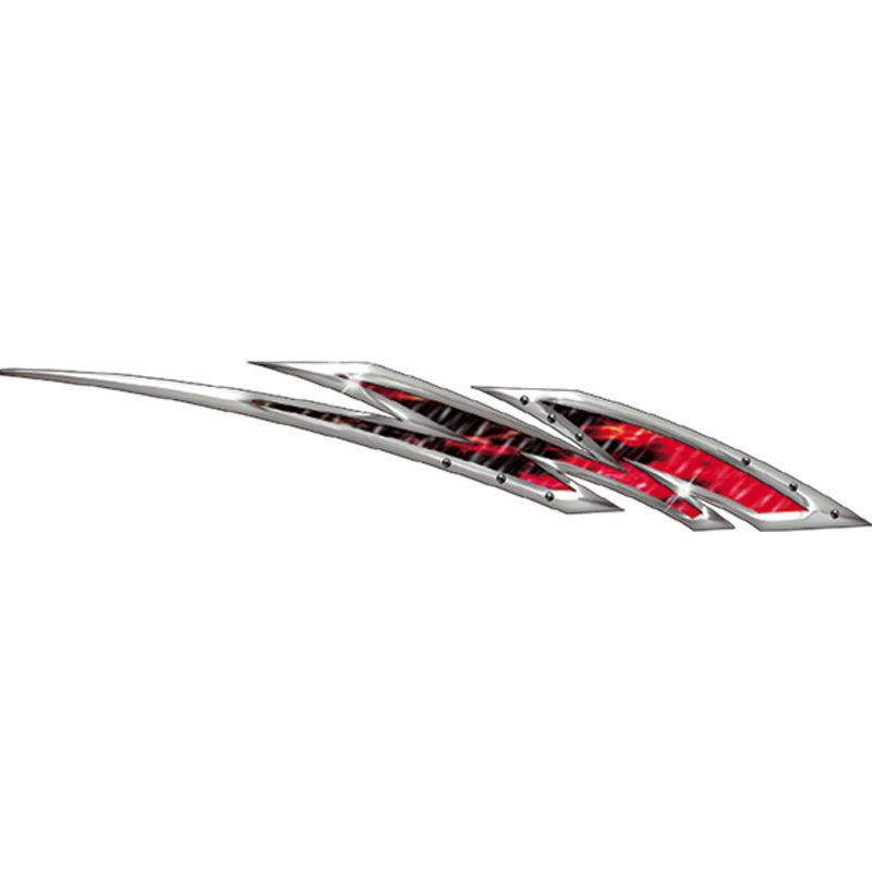 Mijnautoonderdelen CarStripes Metal Flash Silver/Red 2 AV 107065